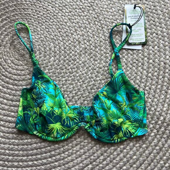 VDM Heidi tropical tree bikini top Sz XS - Picture 4 of 6